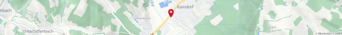 Map representation of the location for Jakobus Apotheke Kaindorf in 8224 Kaindorf